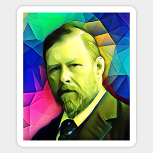 Bram Stoker Colourful Portrait | Bram Stoker Colourful Artwork 7 Magnet